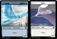 Bird token (004) // Bird illusion token (011) (Commander masters)